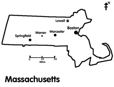 Massachusetts state map