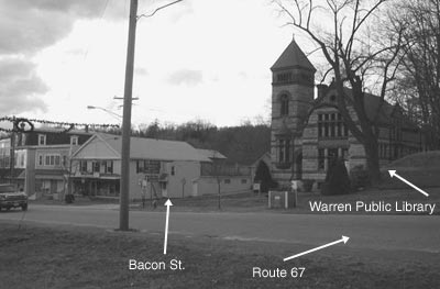 Photo showing Library and Bacon St.